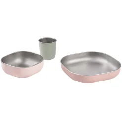 Béaba                    Coffret Repas Inox 3 Pièces    Barbe A Papa