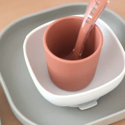 Béaba                    Coffret Repas Silicone 4 pièces    Terracota