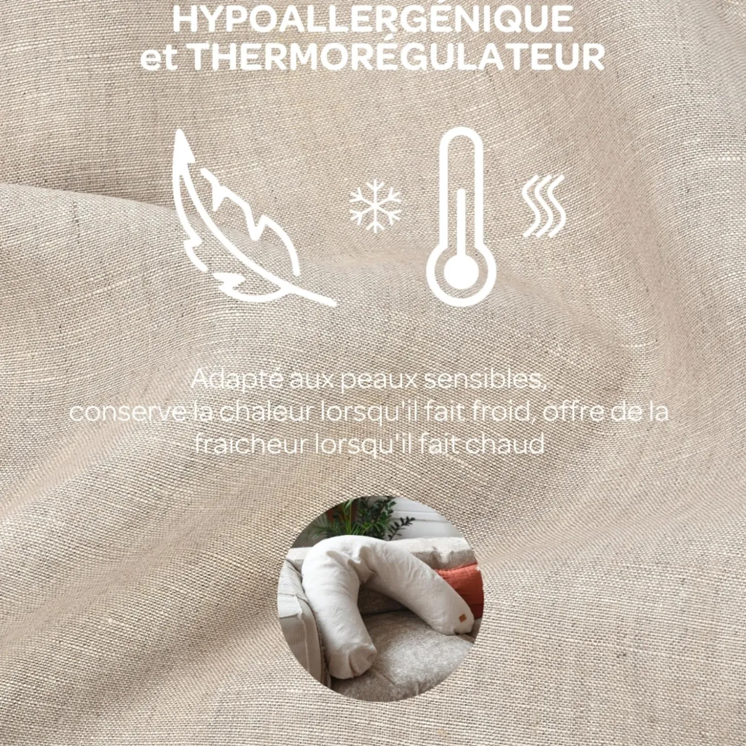 Béaba Coussin d'allaitement Big Flopsy Lin Naturel