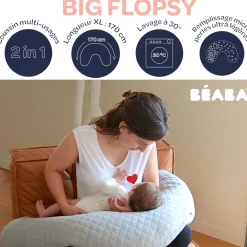 Béaba                    Coussin d'allaitement Big Flopsy    Gris Chiné