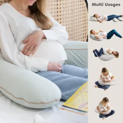 Béaba Coussin de maternité Big Flopsy French Terry Vert de gris
