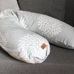 Béaba Coussin de maternité Big Flopsy imprimé Flower Gris