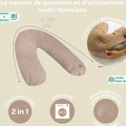Béaba Coussin Grossesse et Allaitement Big Flopsy Clay / Gazell