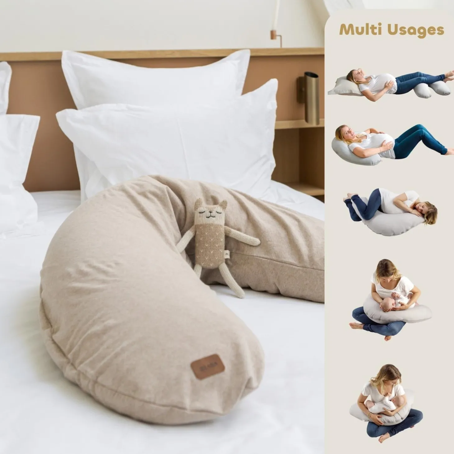 Béaba Coussin Grossesse et Allaitement Big Flopsy Clay / Gazell