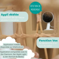 Béaba Ecoute Bébé Babyphone HD Zen Connect Mini White