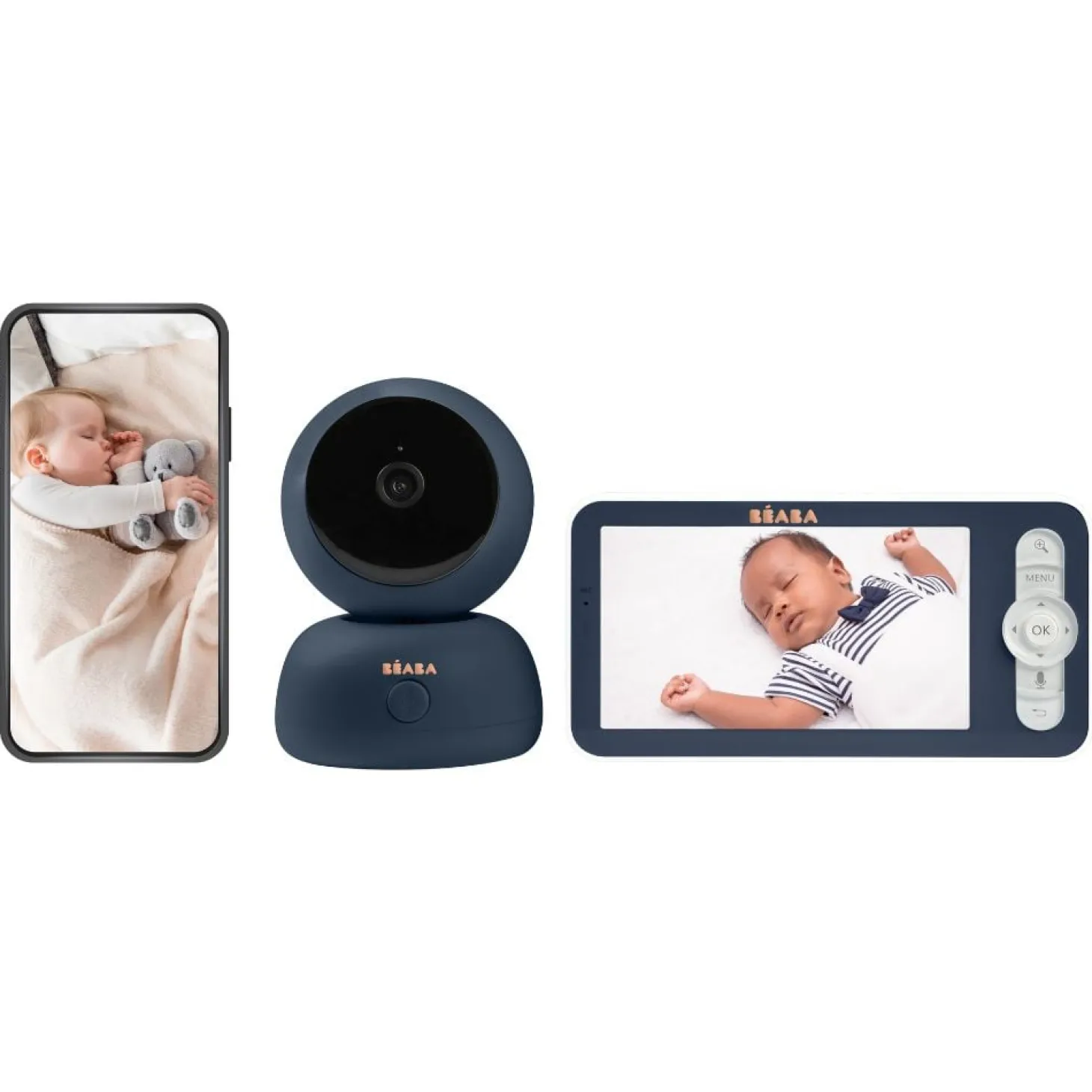 Béaba Ecoute Bébé Vidéo Zen Premium Night Blue