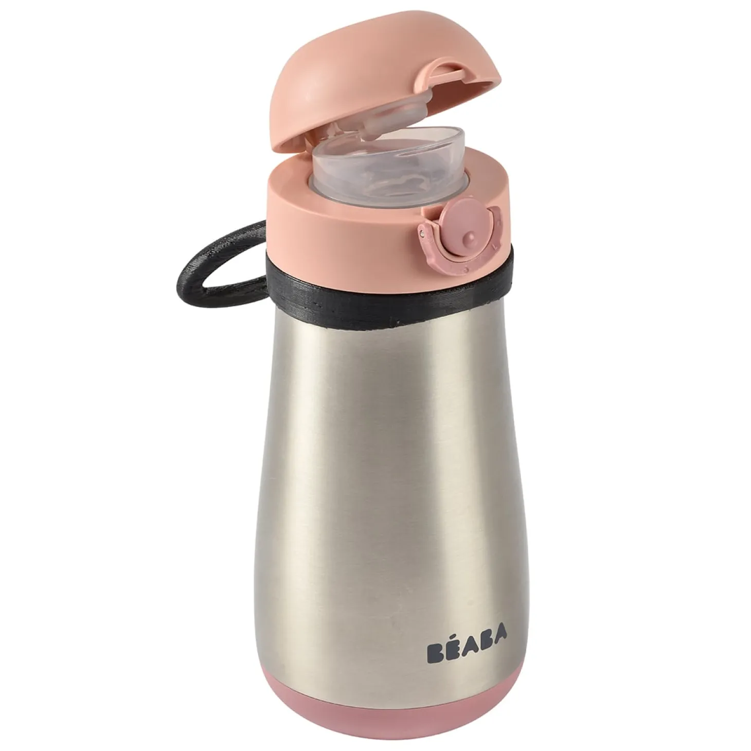 Béaba Gourde inox avec anse Old Pink 350 ml