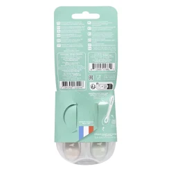 Béaba                    Lot de 2 cuillères silicone 2ème âge avec boite de transport     Argile/Vert De Gris
