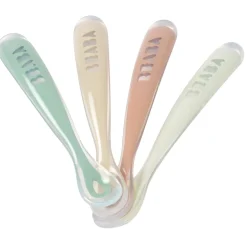 Béaba                    Lot de 4 cuillères silicone 1er âge      Natural