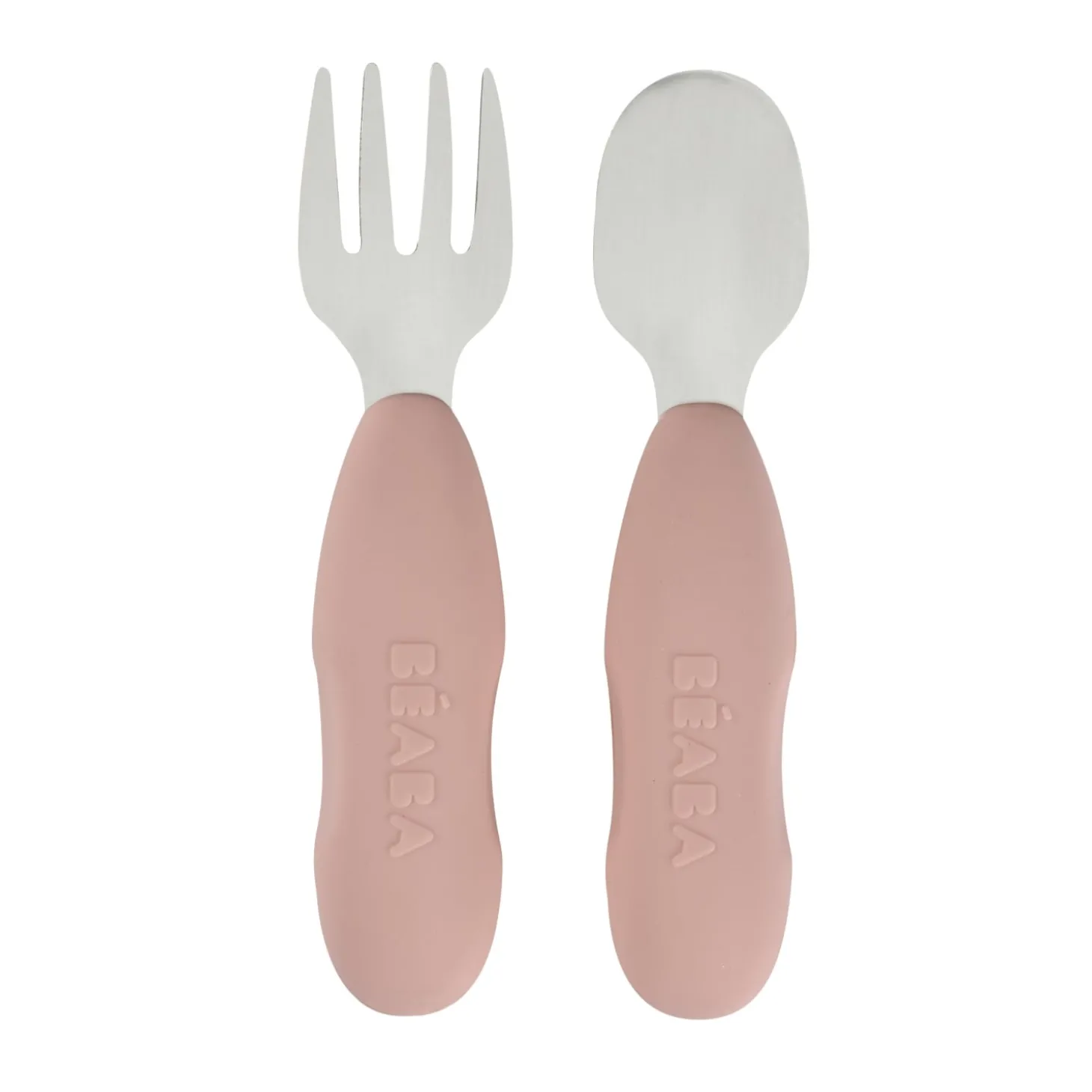 Béaba Lot de 2 Pré-Couverts Inox Barbe A Papa