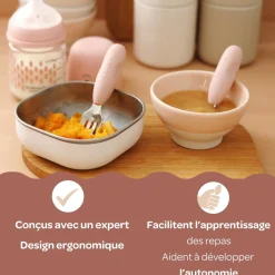 Béaba Lot de 2 Pré-Couverts Inox Pralin
