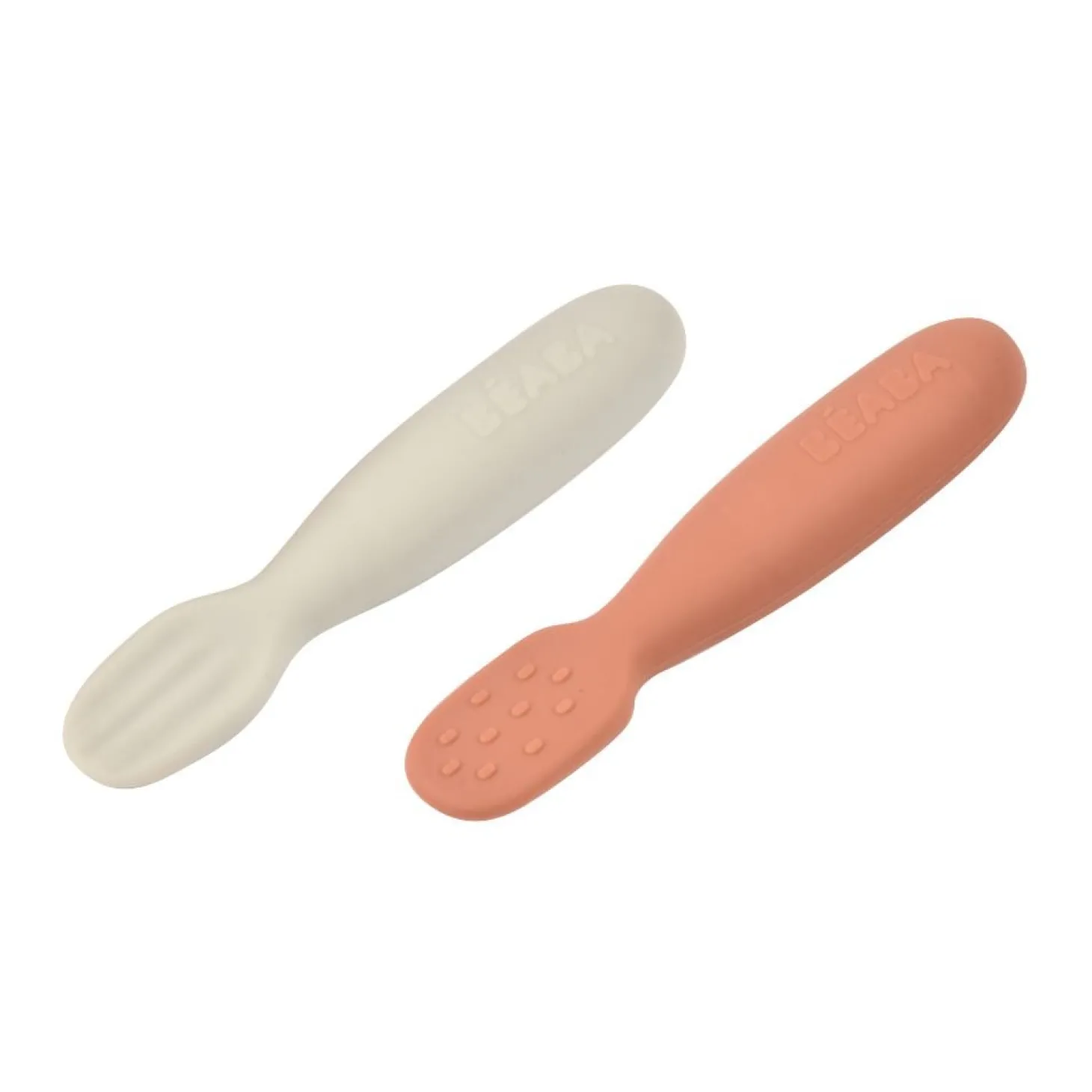 Béaba Lot de 2 pré-couverts silicone Terracotta