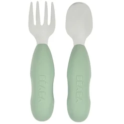 Béaba Lot de 2 pré-couverts silicone Sage Green