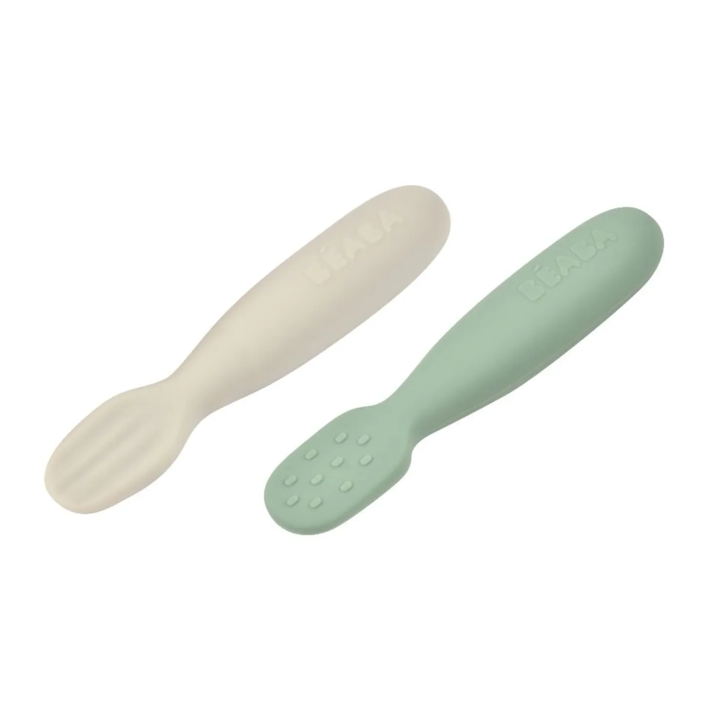 Béaba Lot de 2 pré-couverts silicone Velvet Grey