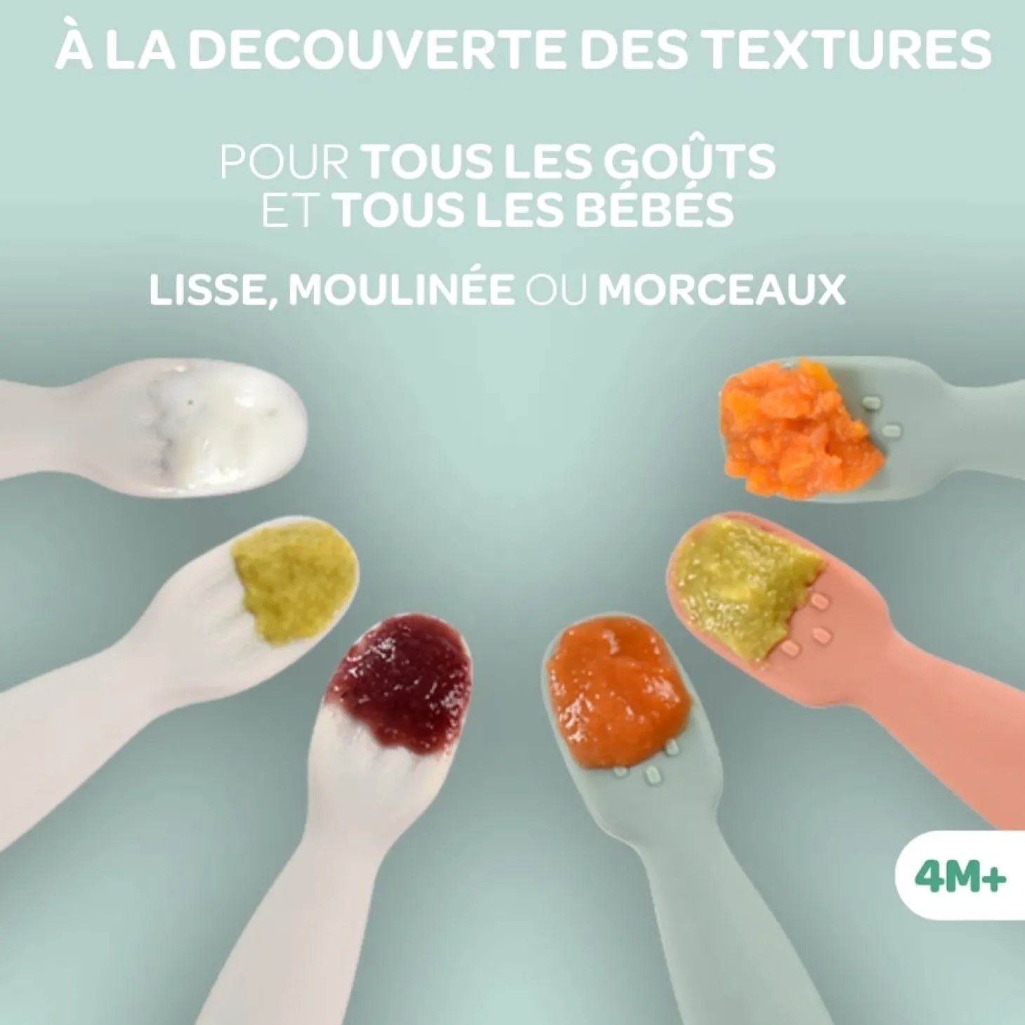 Béaba Lot de 2 Pré-Cuillères en silicone Pralin