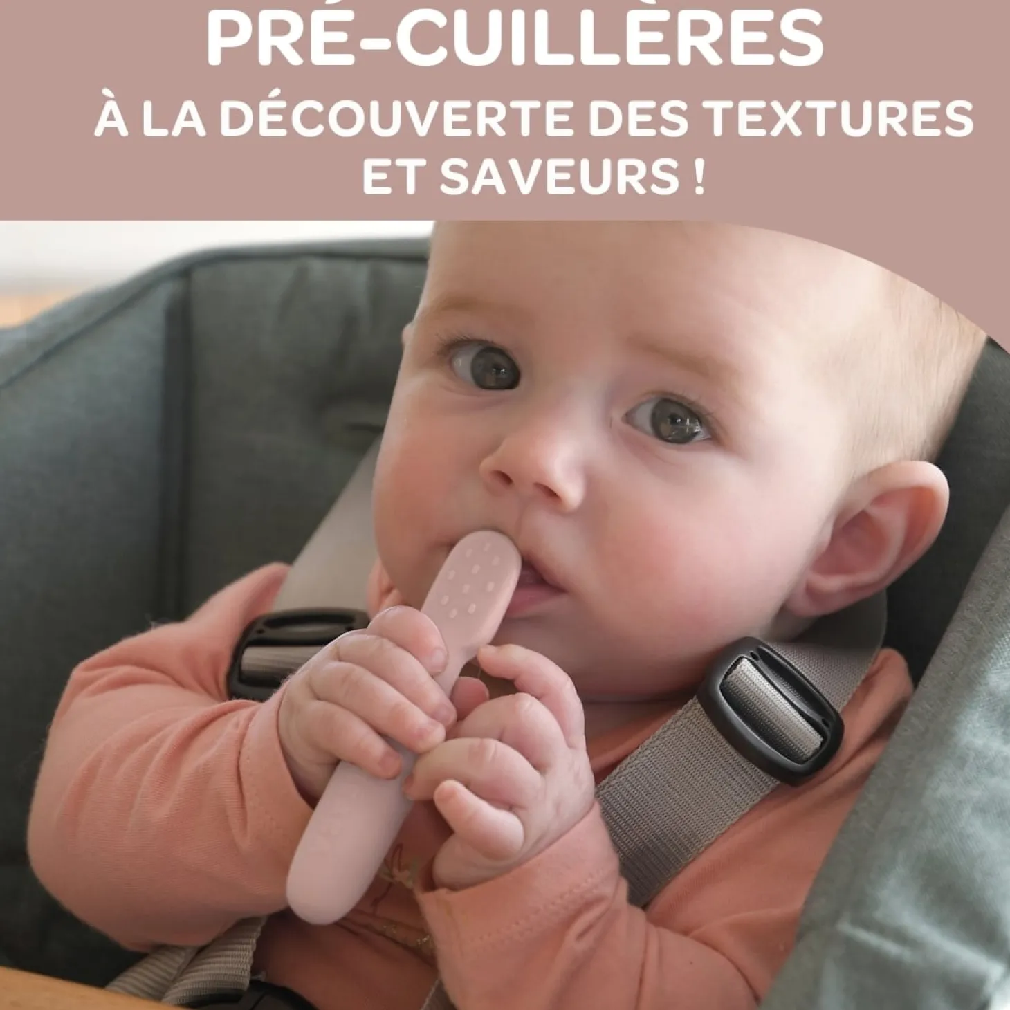 Béaba Lot de 2 Pré-Cuillères en silicone Pralin