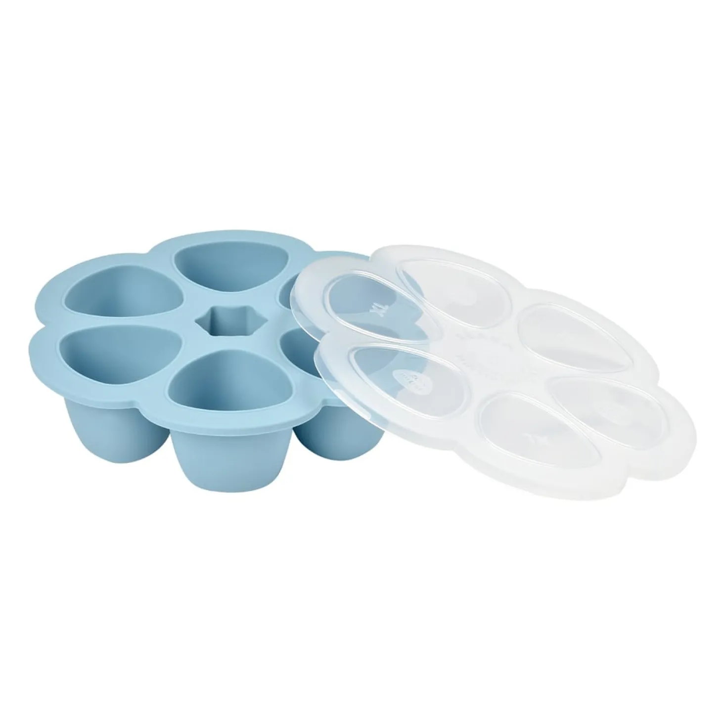 Béaba Moule multiportions conservation silicone Windy Blue 6x150 ml