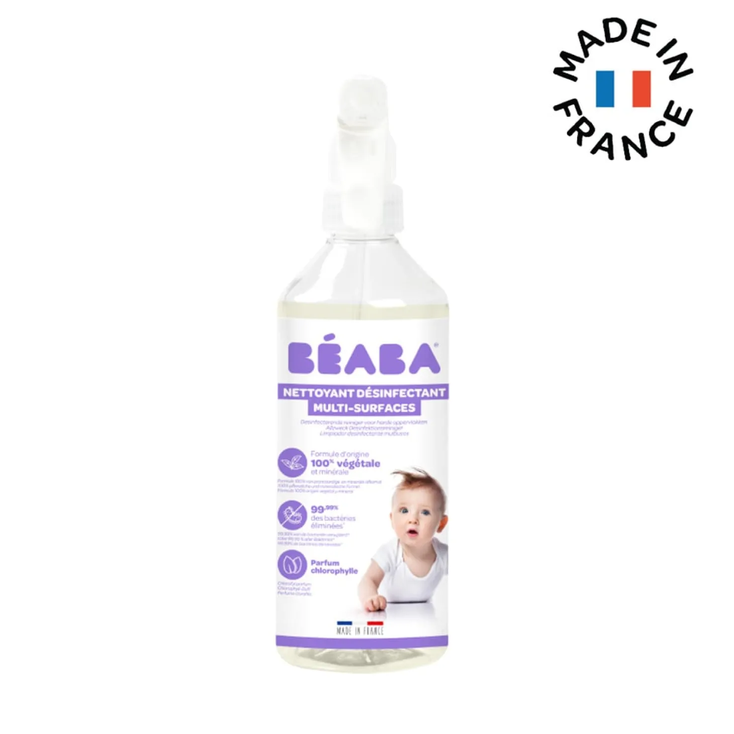 Béaba Nettoyant désinfectant multi-surfaces chlorophylle 500 ml