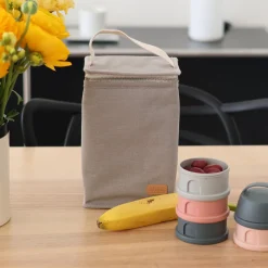 Béaba Pochette repas isotherme canvas Gris Perle