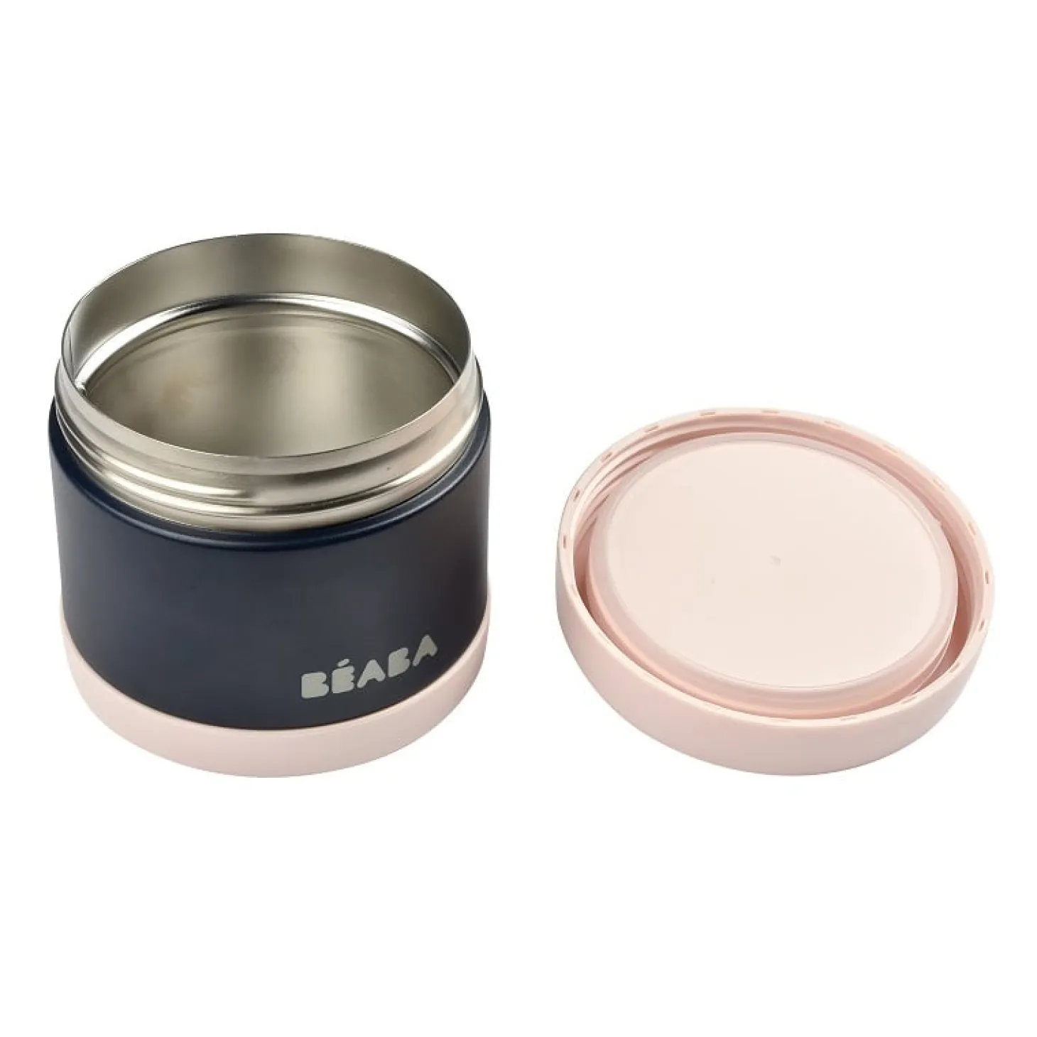 Béaba Portion inox isotherme Light Pink/Night Blue 500 ml