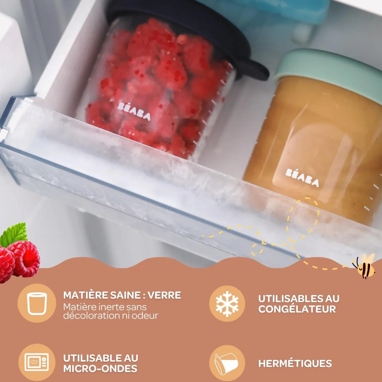 Béaba Portion verre Sage Green 250 ml