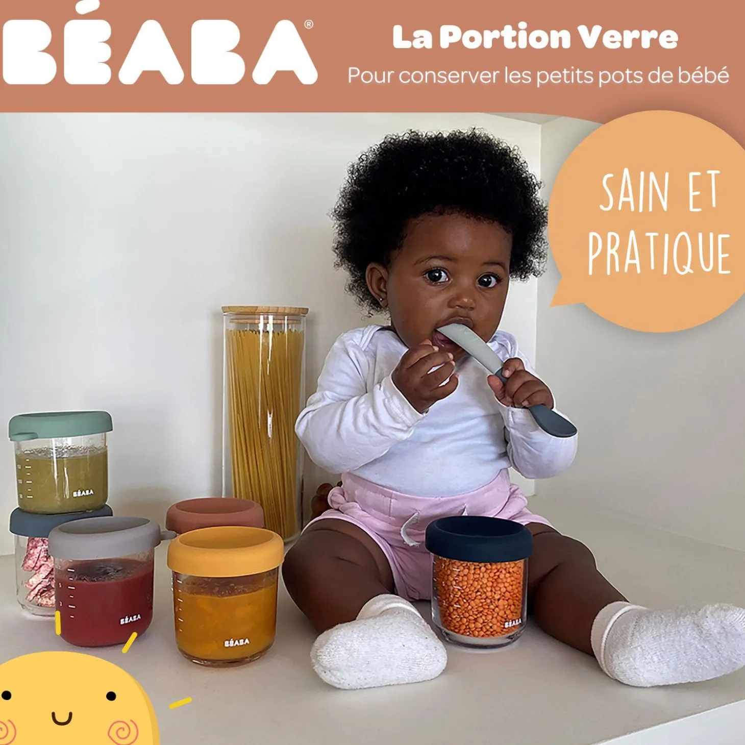 Béaba Portion verre Sage Green 250 ml