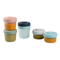 Béaba                    6 pots de conservation Clip 1er âge    Coloris Assortis