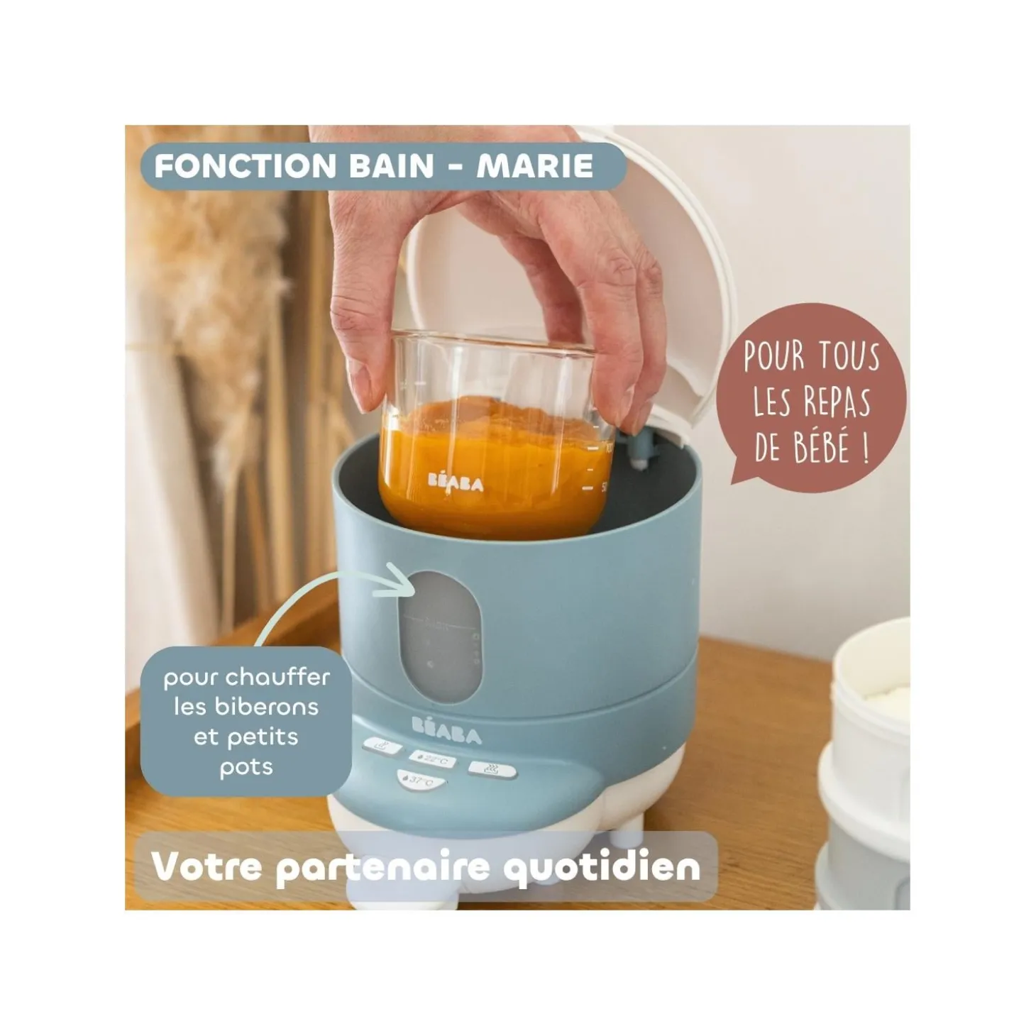 Béaba Préparateur de biberon Bib Expresso Bleu Baltique