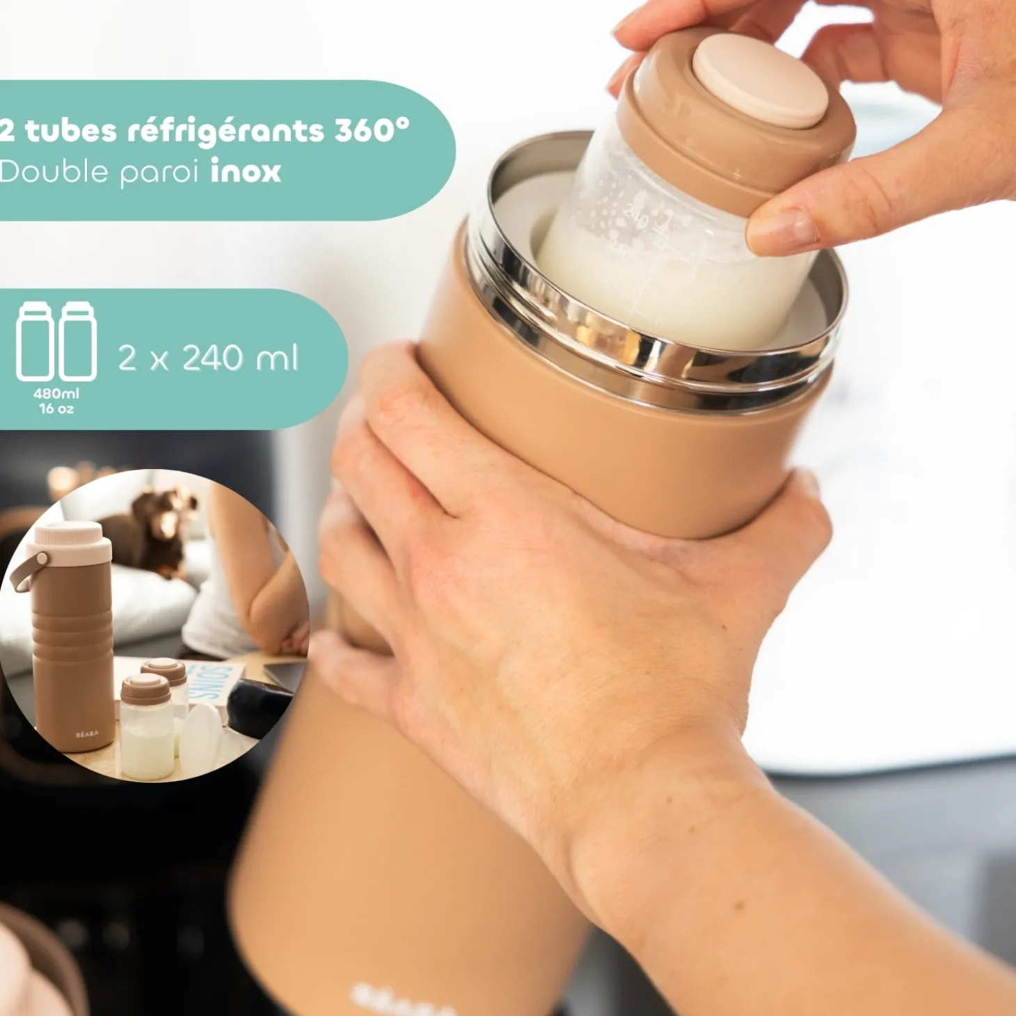 Béaba Refroidisseur Nomade Pour Lait Maternel Pralin