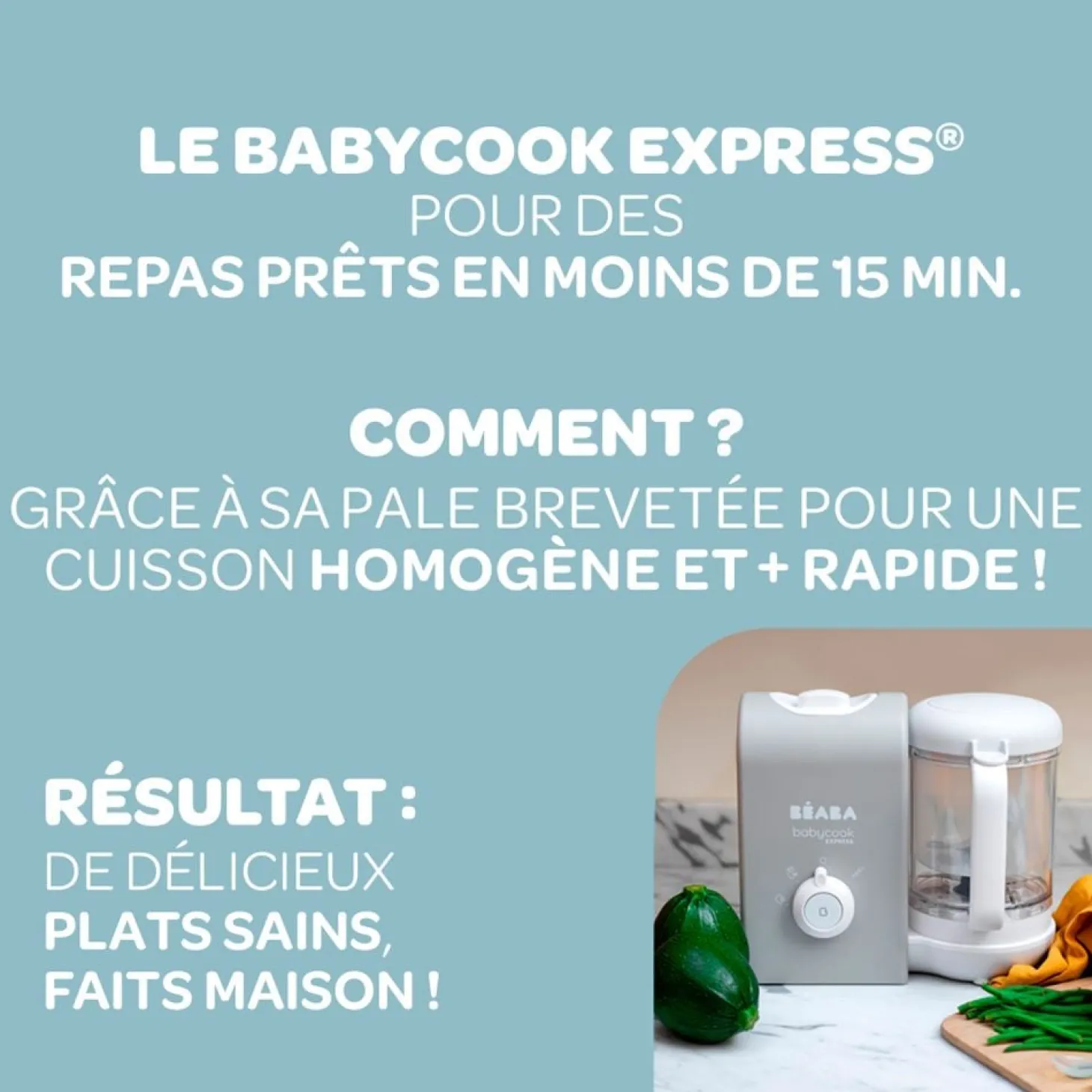 Béaba Robot multifonction Babycook Express Gris Velours