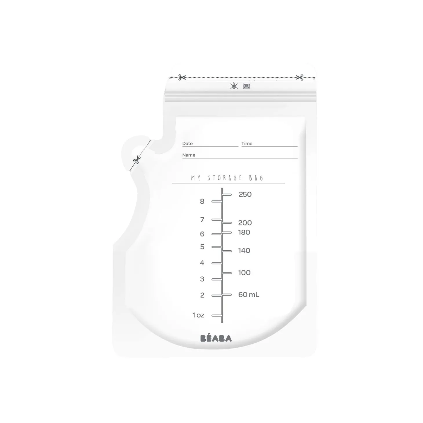 Béaba Sachets de conservation pour lait maternel Transparent 250 ml