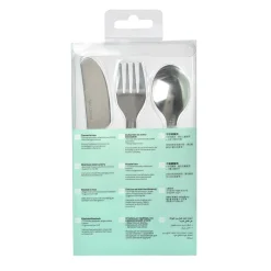 Béaba                    Set de 3 Couverts Inox    Old Pink
