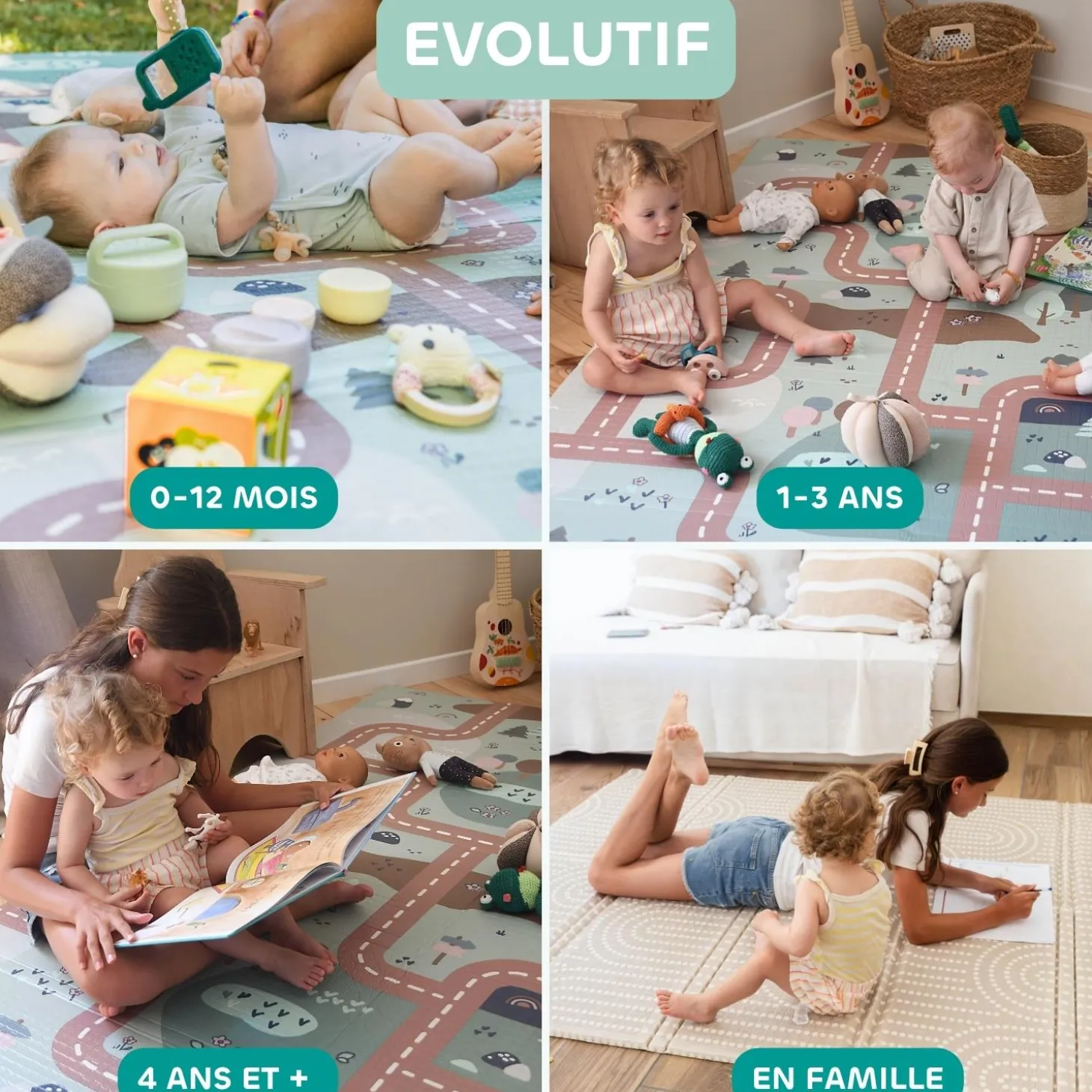 Béaba Tapis de Motricité XL Reversible Play Life Arch