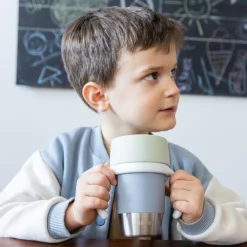 Béaba Tasse d'apprentissage Inox Click & Drink Galet