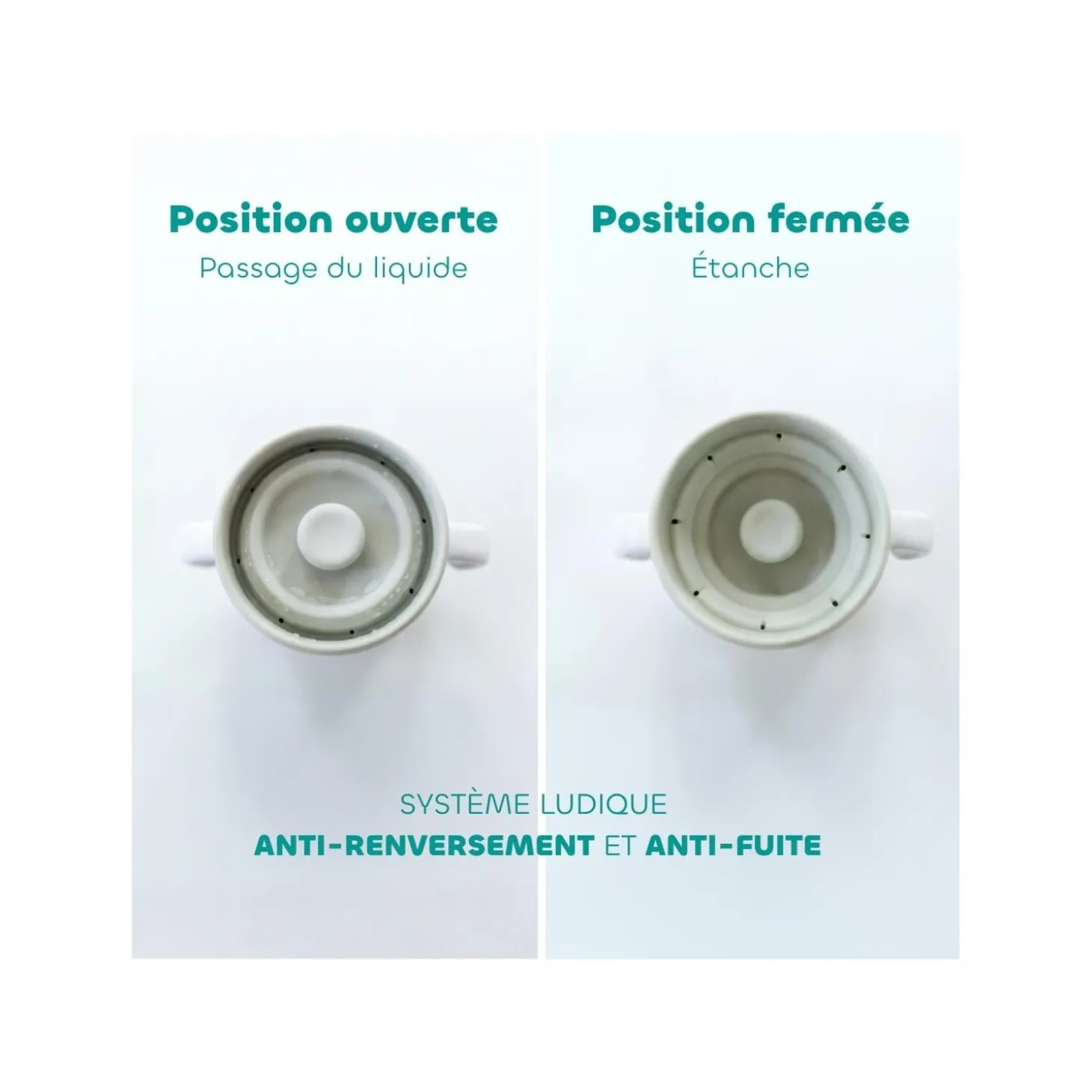 Béaba Tasse d'apprentissage Inox Click & Drink Galet