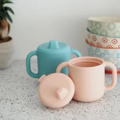 Béaba Tasse d'apprentissage silicone Blue 170 ml