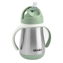 Béaba Tasse Paille Inox vert sauge 250 ml