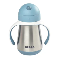 Béaba Tasse Paille Inox Windy Blue 250 ml