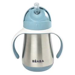 Béaba Tasse Paille Inox Windy Blue 250 ml