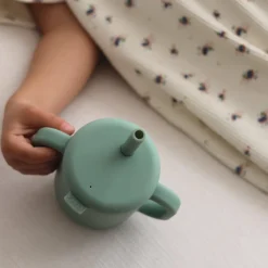 Béaba                    Tasse paille silicone    Sage Green