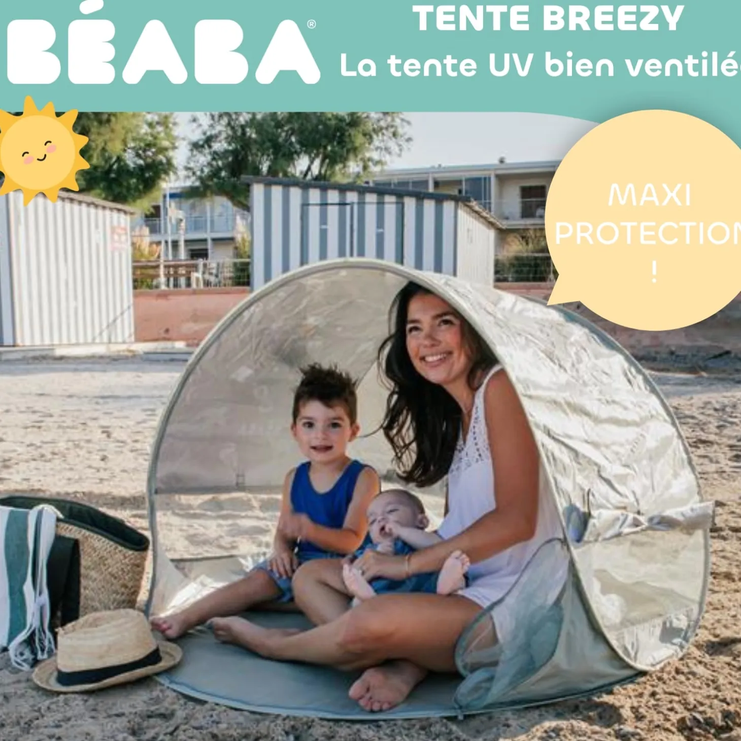 Béaba Tente Anti Uv Bébé Upf50 Lichen/Seagrass Kaki
