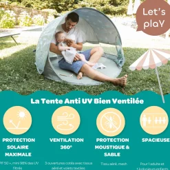 Béaba Tente Anti Uv Bébé Upf50 Lichen/Seagrass Kaki