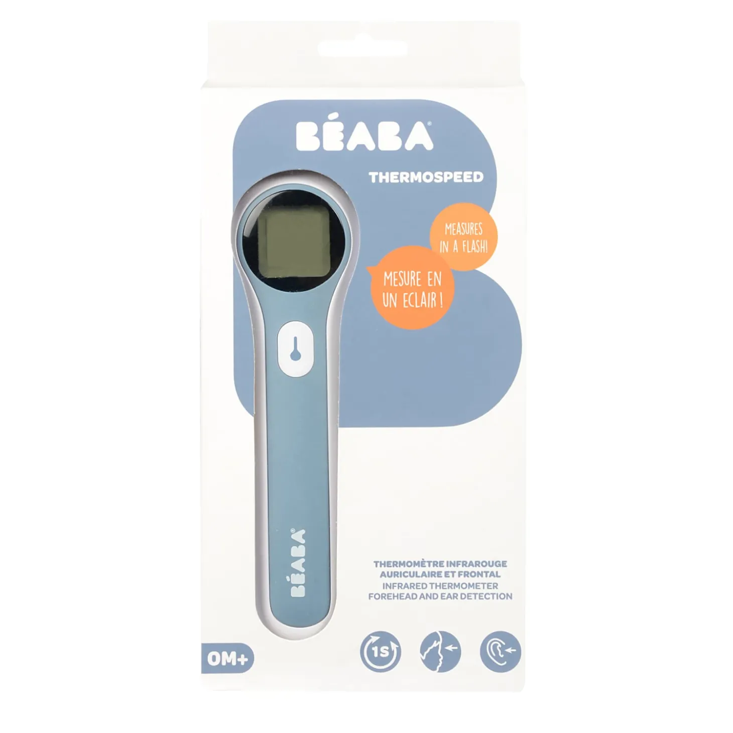 Béaba Thermospeed - thermomètre infrarouge auriculaire et frontal Blanc