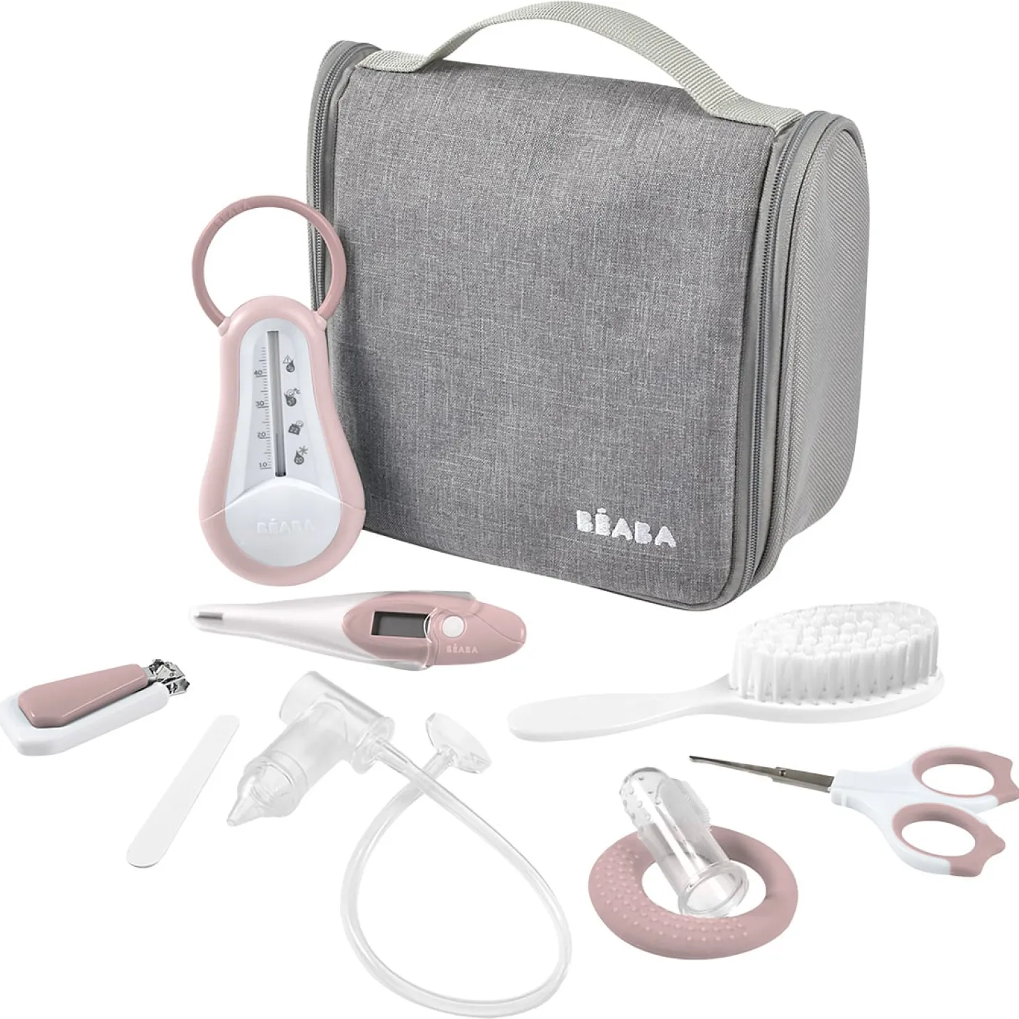 Béaba Trousse de toilette nomade 9 accessoires Old Pink