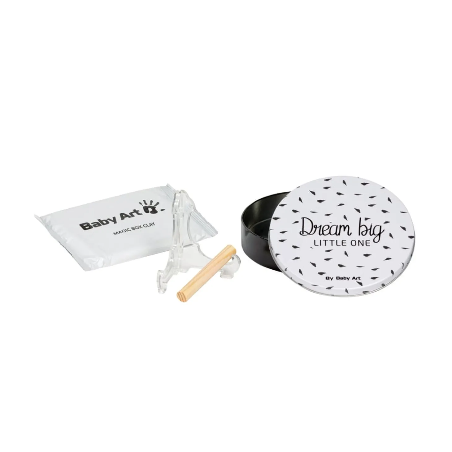 Baby Art Boîte magique empreinte ronde Blanc Et Noir