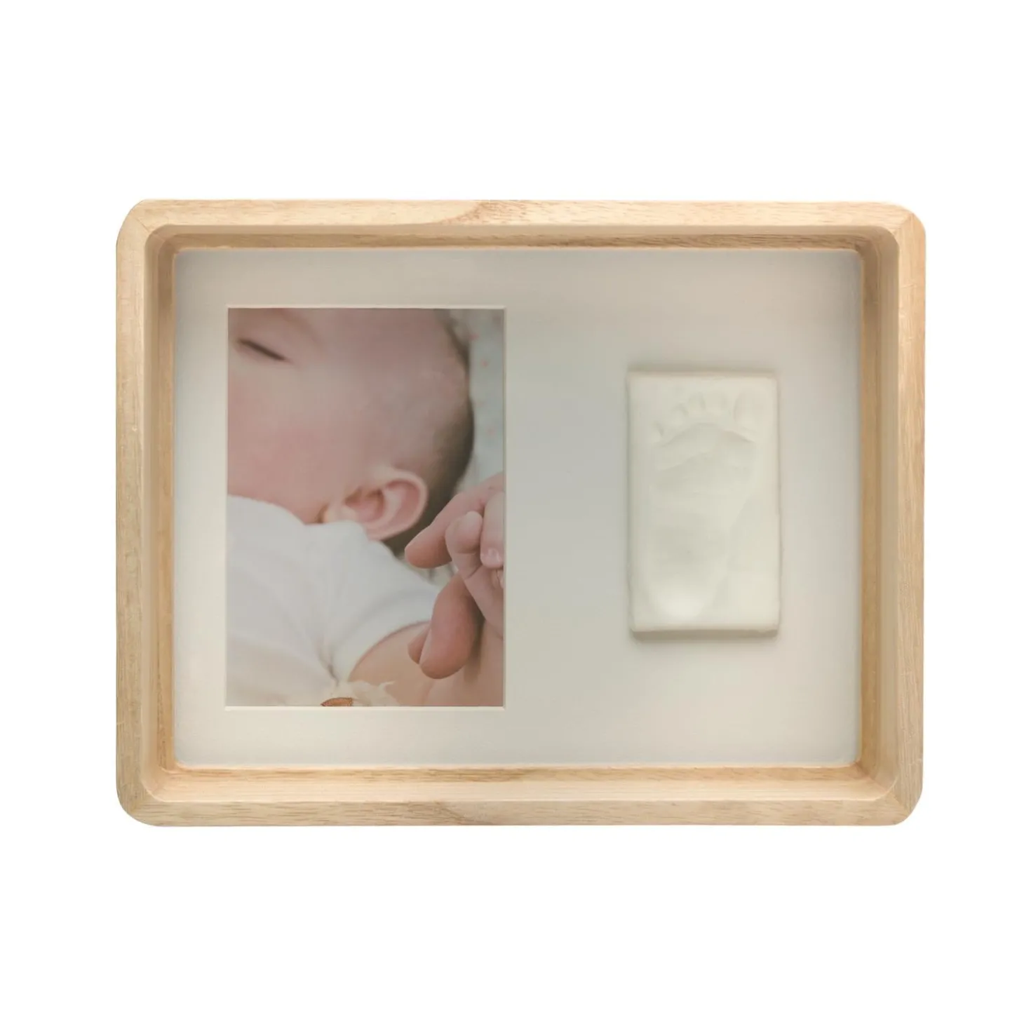 Baby Art Cadre renfoncé empreinte bébé Wooden