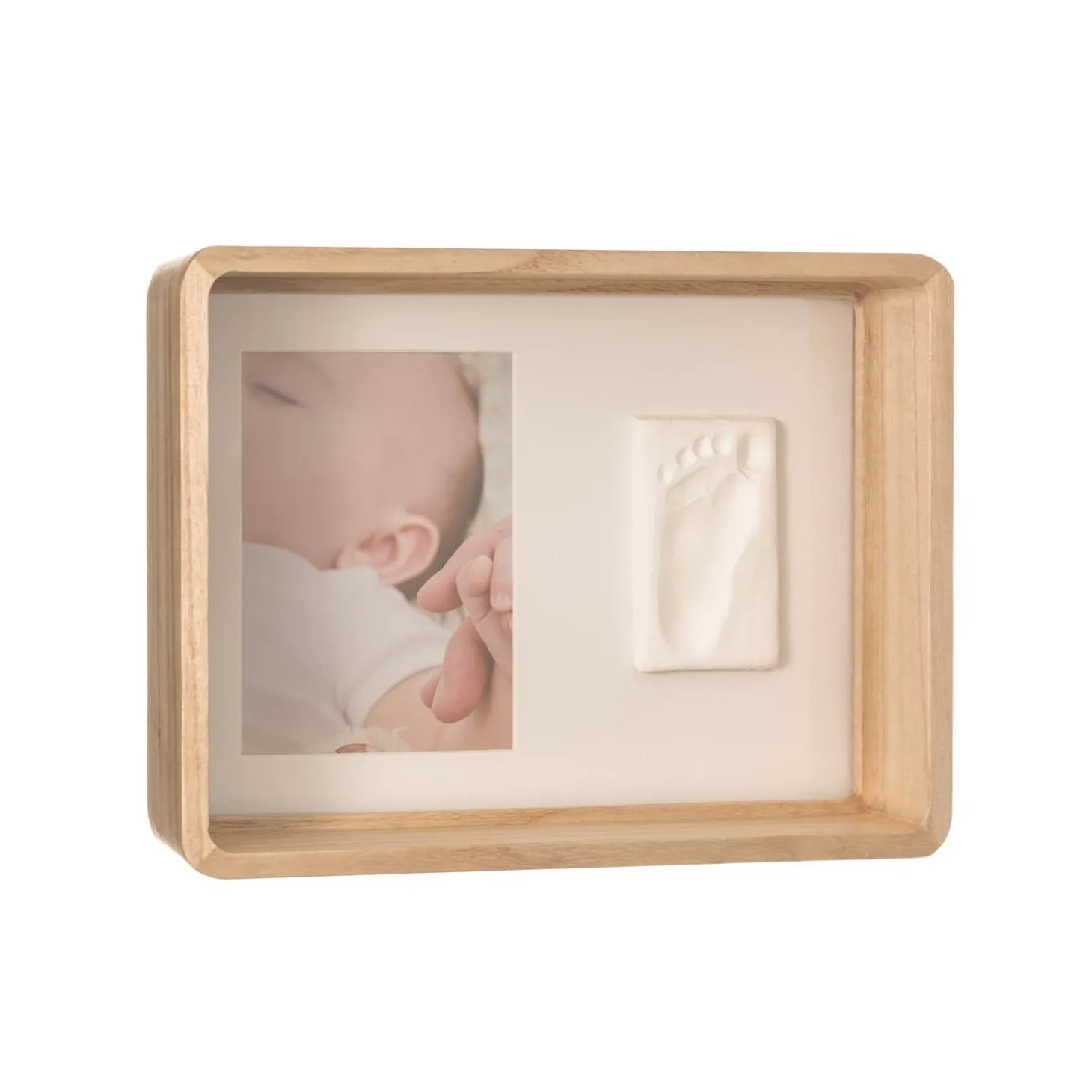 Baby Art Cadre renfoncé empreinte bébé Wooden