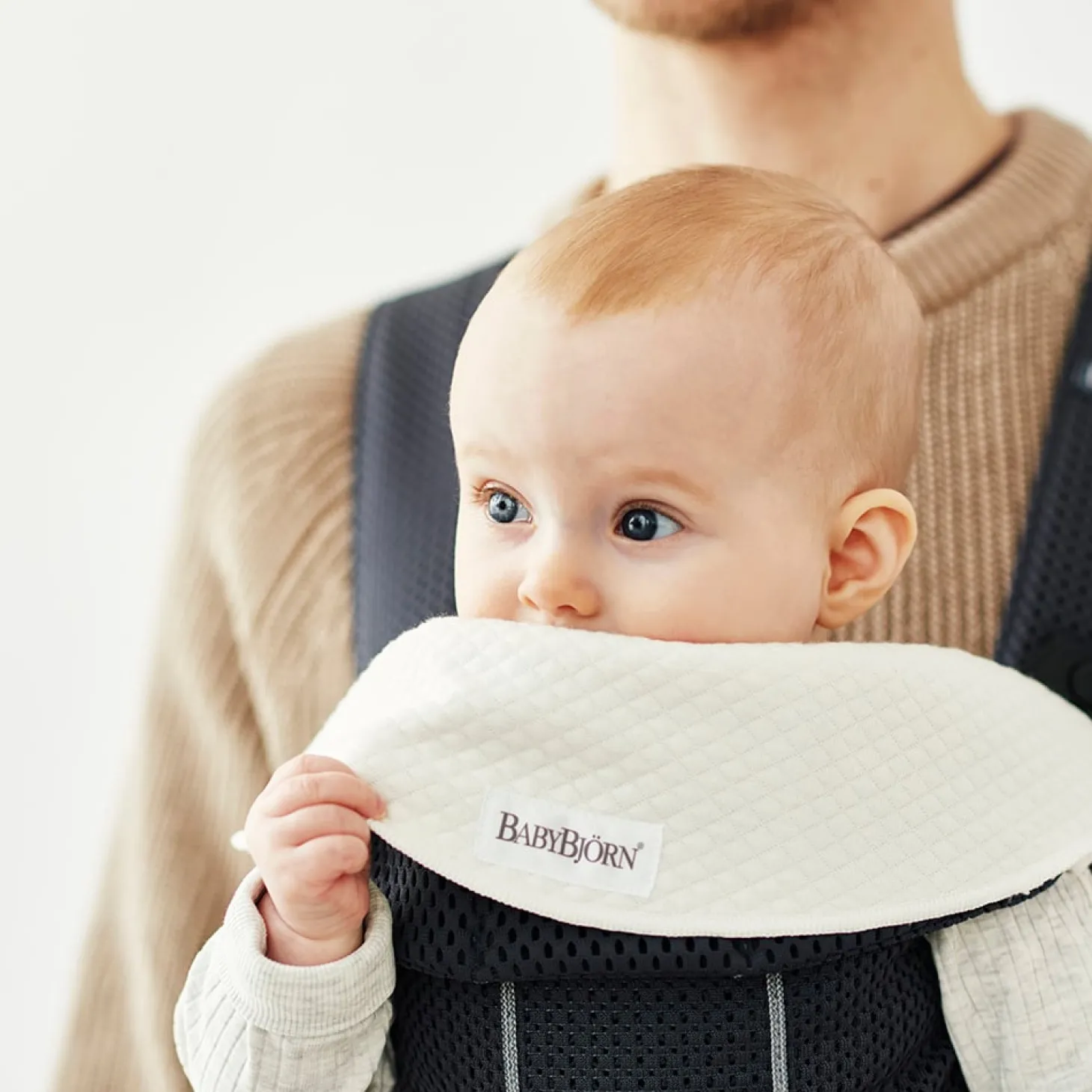 BabyBjörn 2 bavoirs pour porte-bébé Mini/Move Blanc, Tencel
