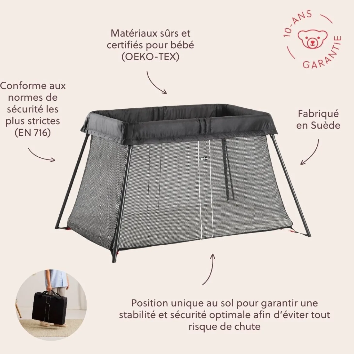 BabyBjörn Lit parapluie Light Noir