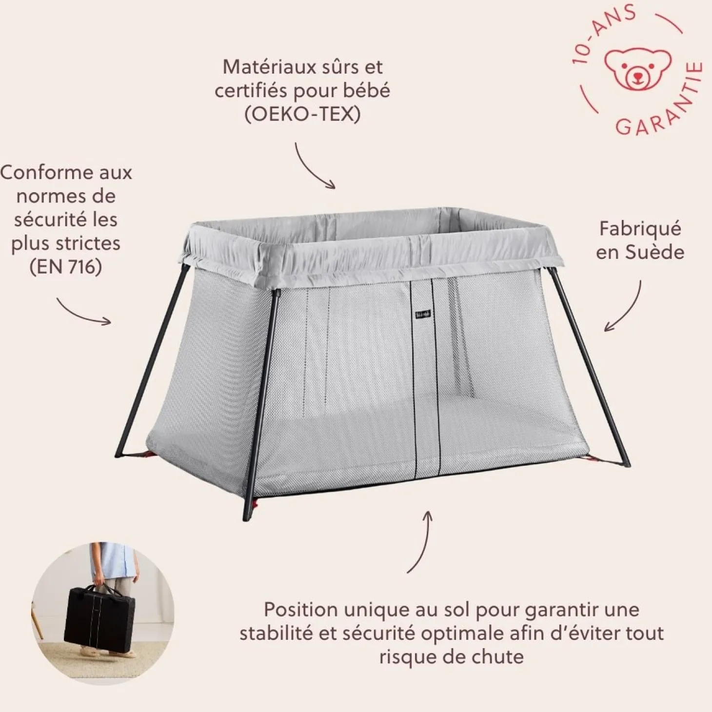 BabyBjörn Lit parapluie Light Argent